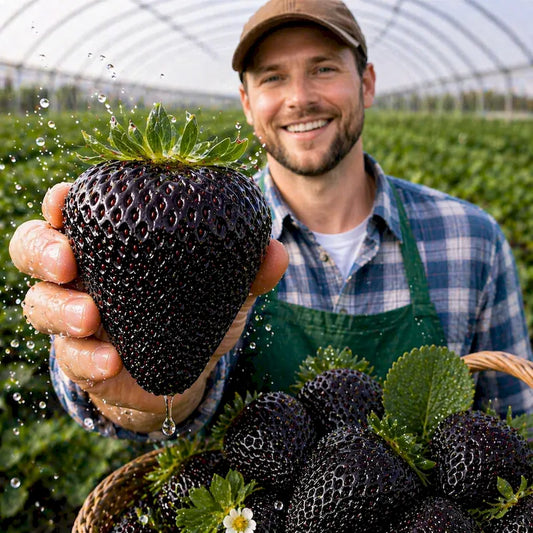 Giant Black Diamond Strawberries Seeds – Sweet, Nutrient-Rich & Easy to Grow at Home